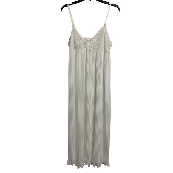 Intimo Donatella Baby Doll Empire Waist Pleated Y2K Maxi Slip Dress Size XL - Picture 1 of 8